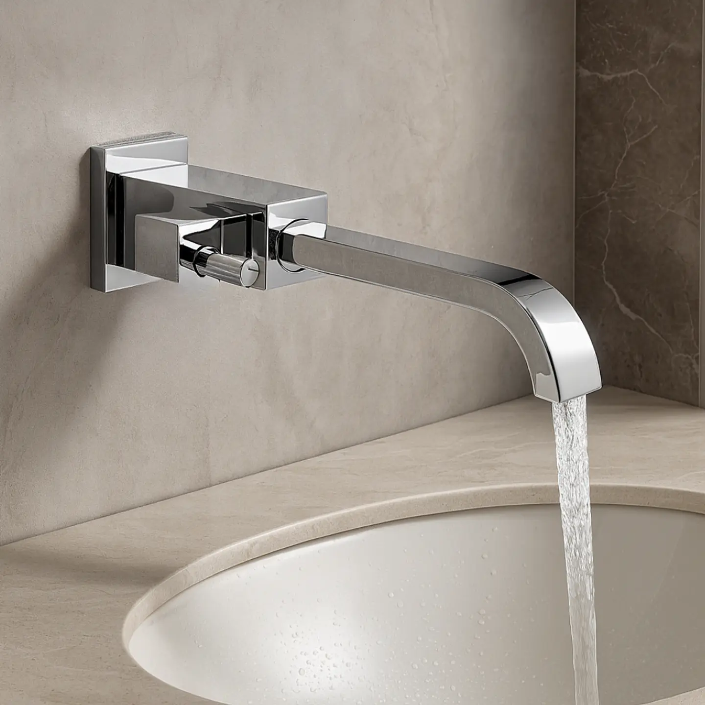 Llave de Baño Sofisticado de Acero Inoxidable Cromado 2