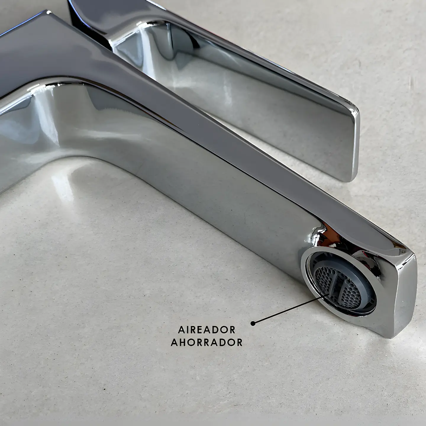 Llave de Baño Brillante Cromado de Acero Inoxidable  3