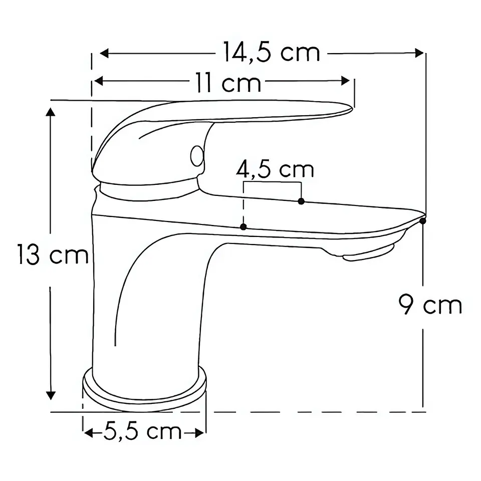 Llave de Baño Funcional de Bronce Cromado 3