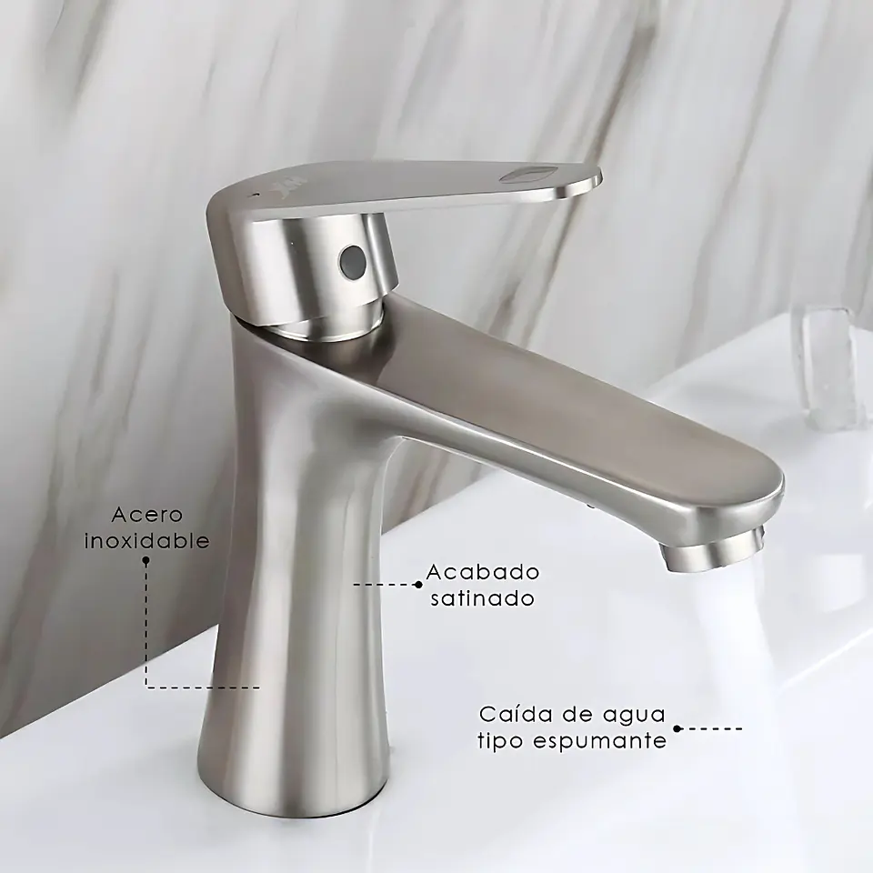 Llave de Baño Moderno de Bronce Satinado 3