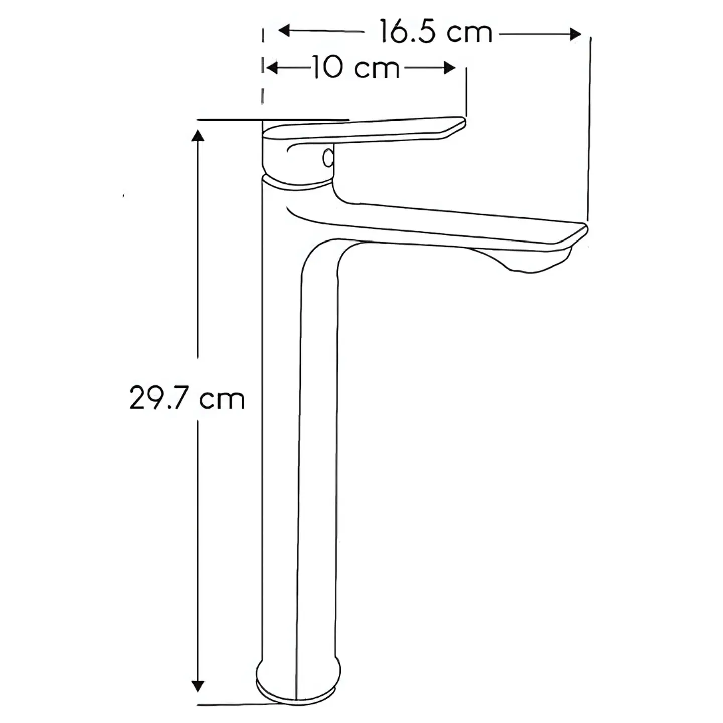 Llave de Agua Fría para Baño de Acero Inoxidable Moderno Cromado 4