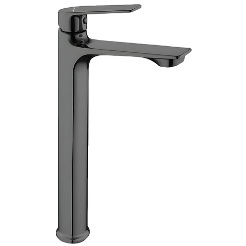 Llave de Agua Fría para Baño de Acero Inoxidable Gris Moderno 