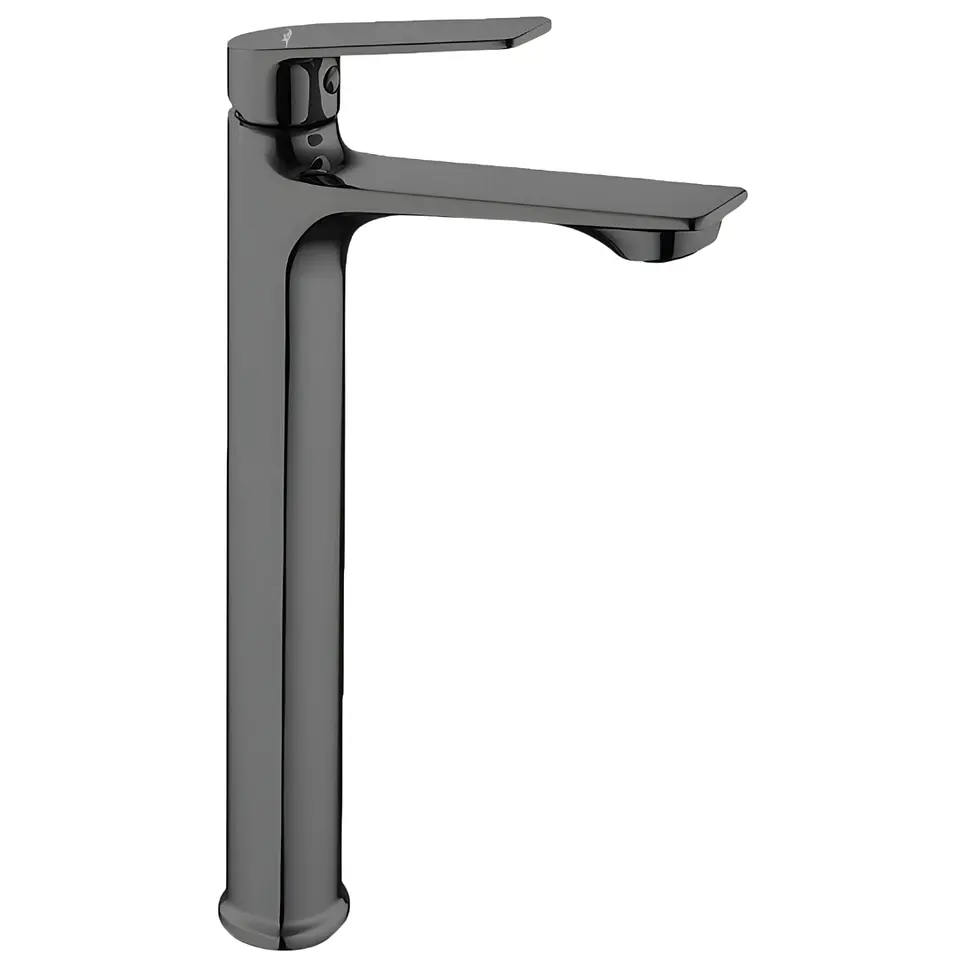 Llave de Agua Fría para Baño de Acero Inoxidable Gris Moderno  1