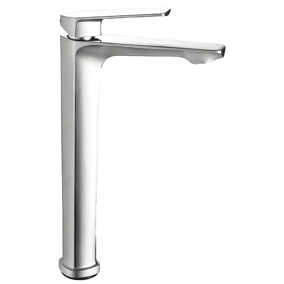 Llave de Agua Fría para Baño de Metal Satinado 1