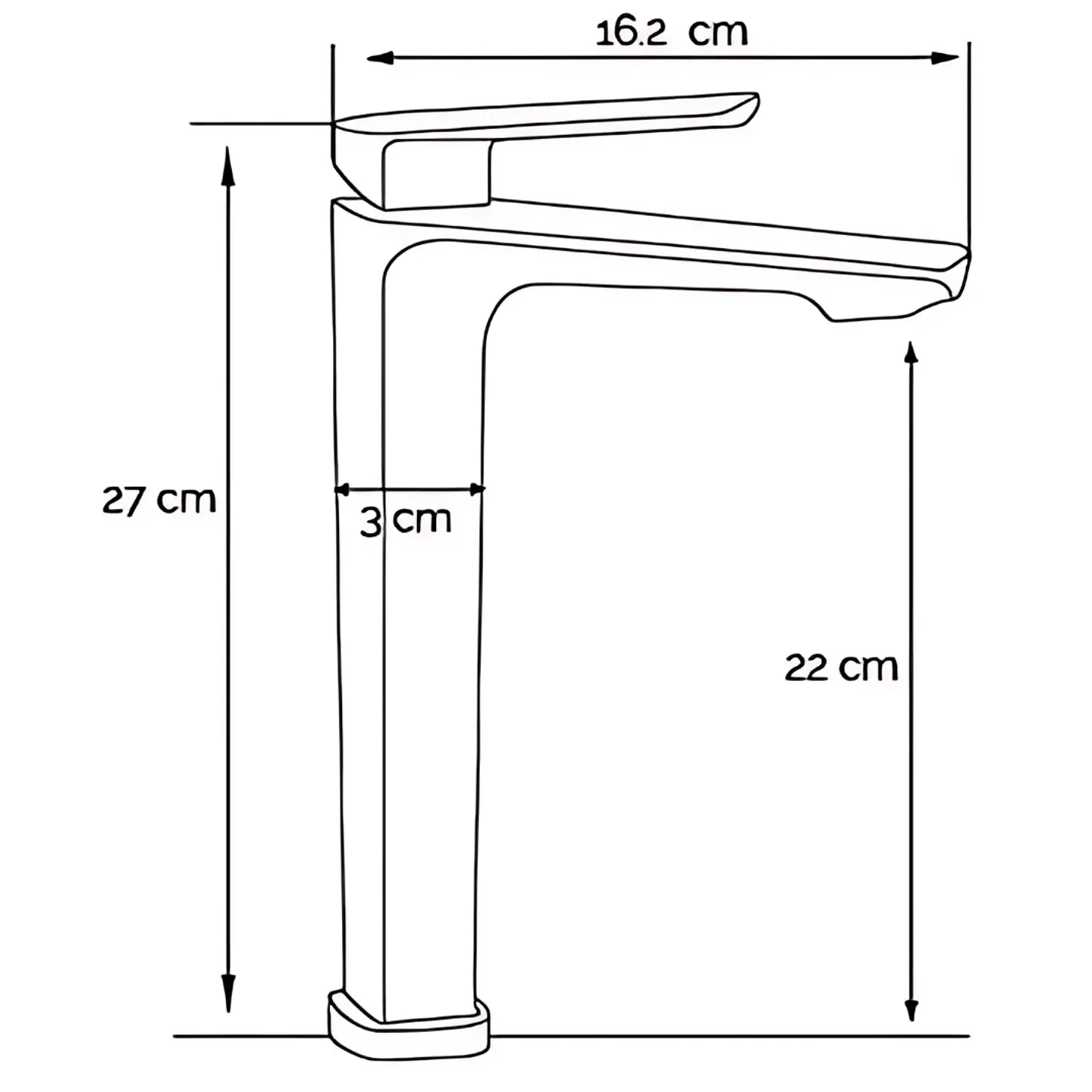 Llave de Agua Fría para Baño de Metal Satinado 4