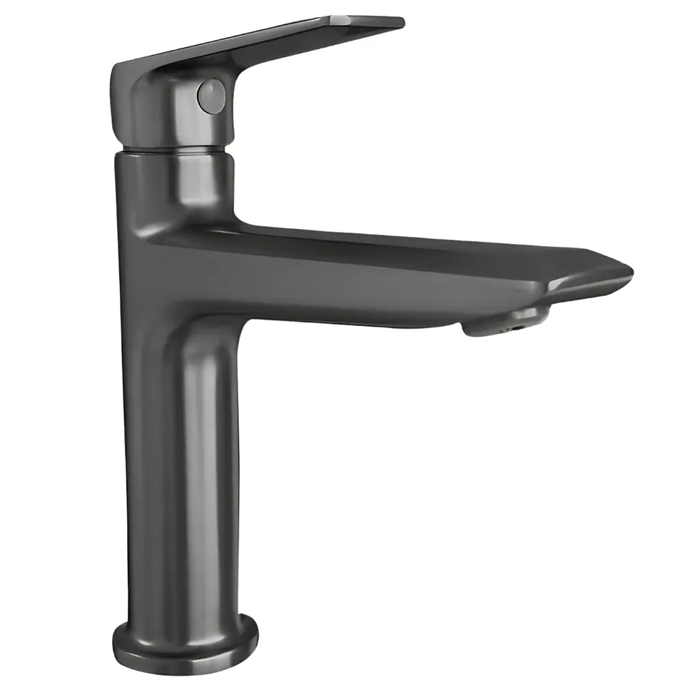 Llave de Agua Fría para Baño de Metal Gris Mate  1