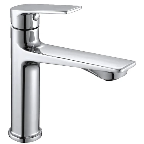 Llave de Agua Fría para Baño de Metal Brillante