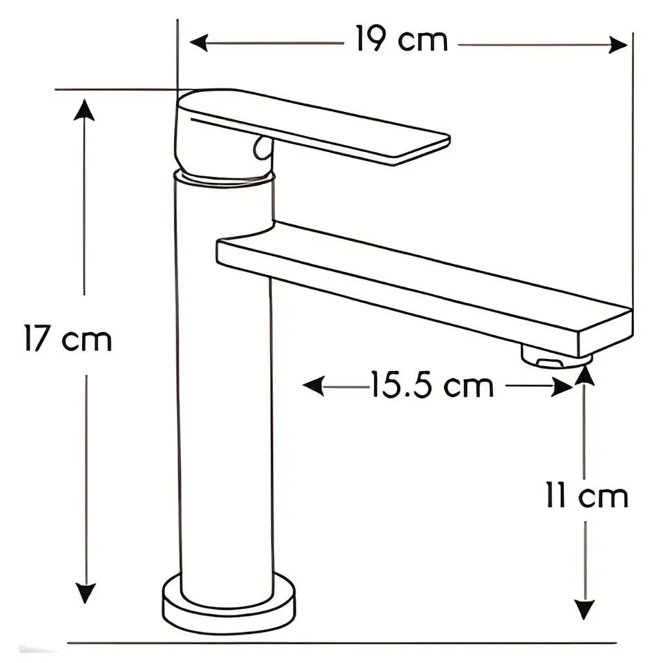 Llave de Agua Fría para Baño de Acero Inoxidable Dorado Satinado Elegante  3