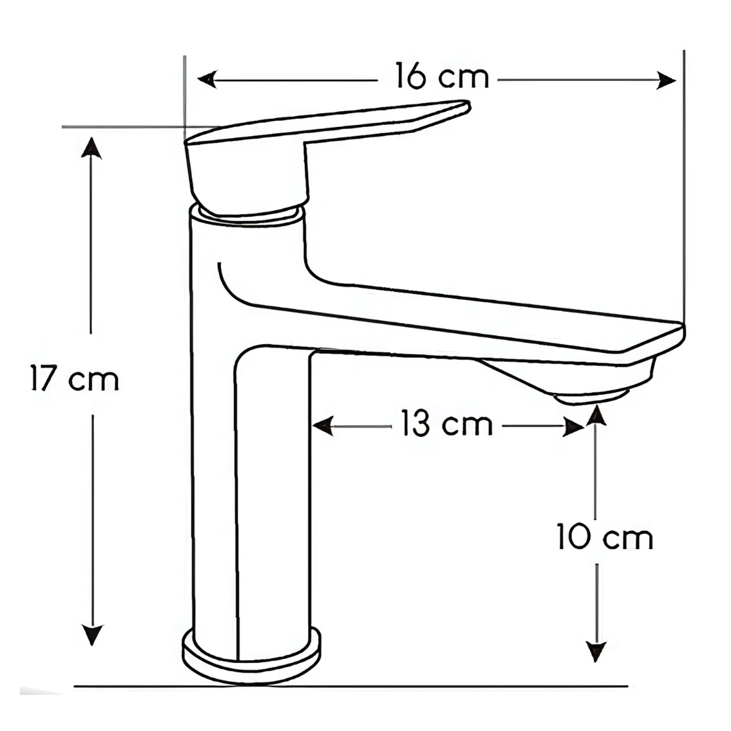 Llave de Agua Fría para Baño de Bronce Gris Mate Moderna 4