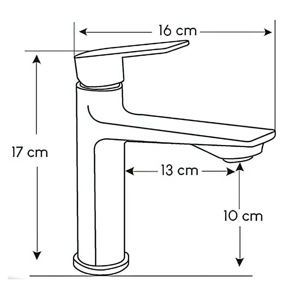 Llave de Agua Fría para Baño de Bronce Gris Mate Moderna 4
