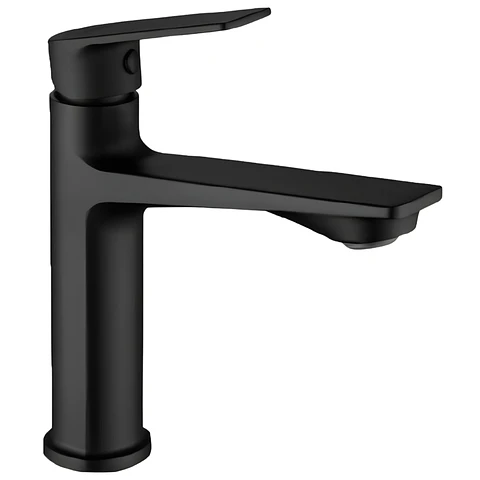 Llave de Agua Fría para Baño Moderna de Bronce Negro Mate