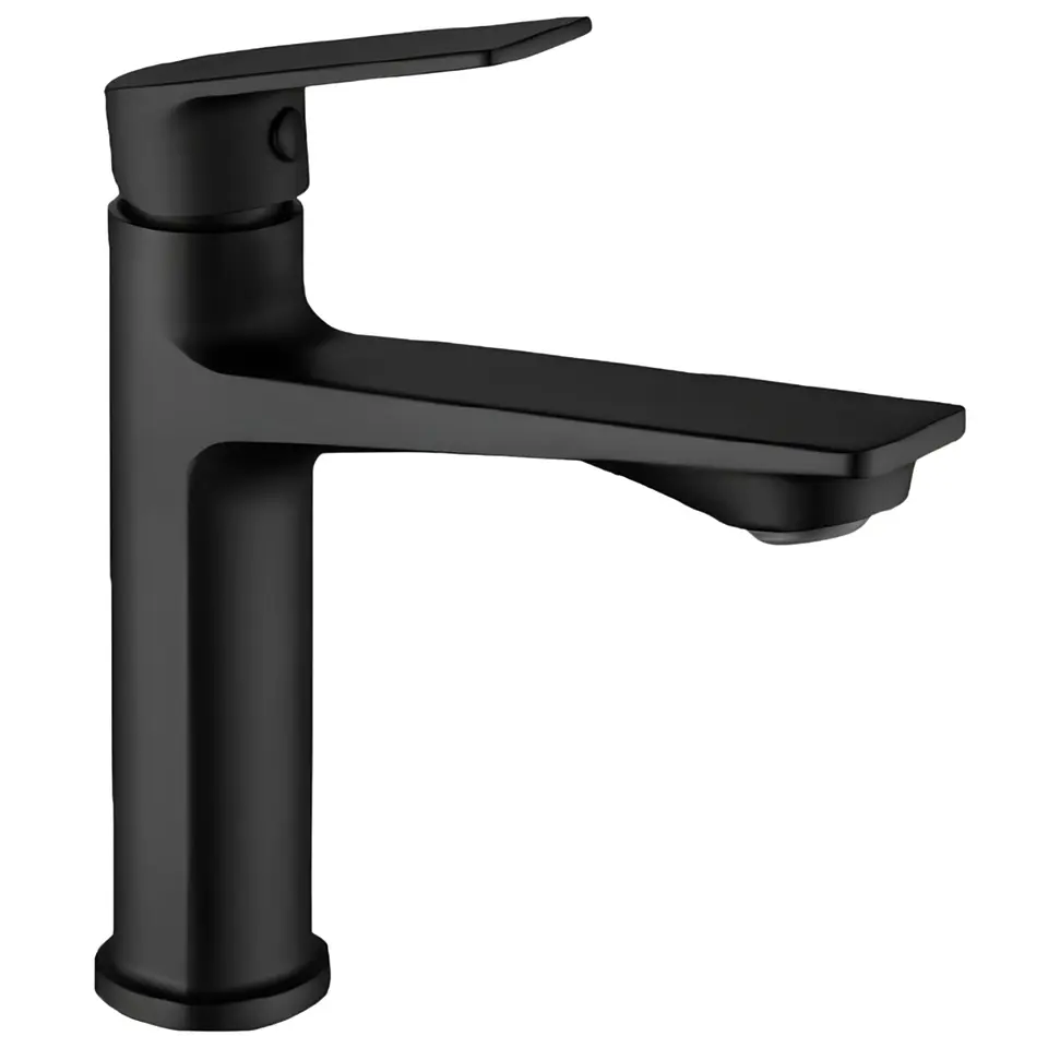 Llave de Agua Fría para Baño Moderna de Bronce Negro Mate 1