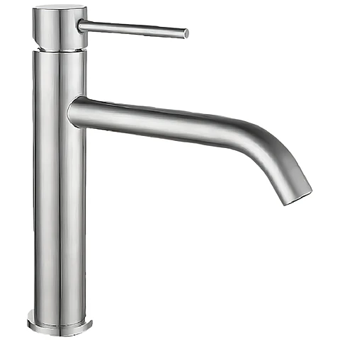 Llave Alta de Agua Fría de Acero Inoxidable Satinado Sofisticado