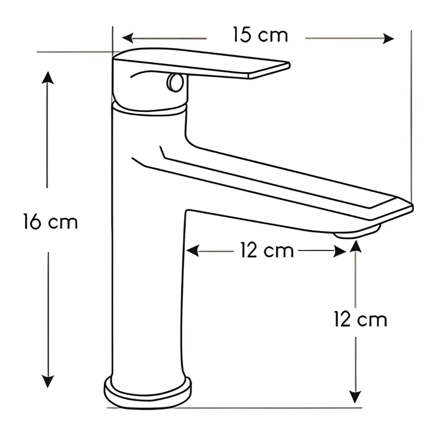 Llave de Agua Fría de Bronce Negro Mate Moderna  3
