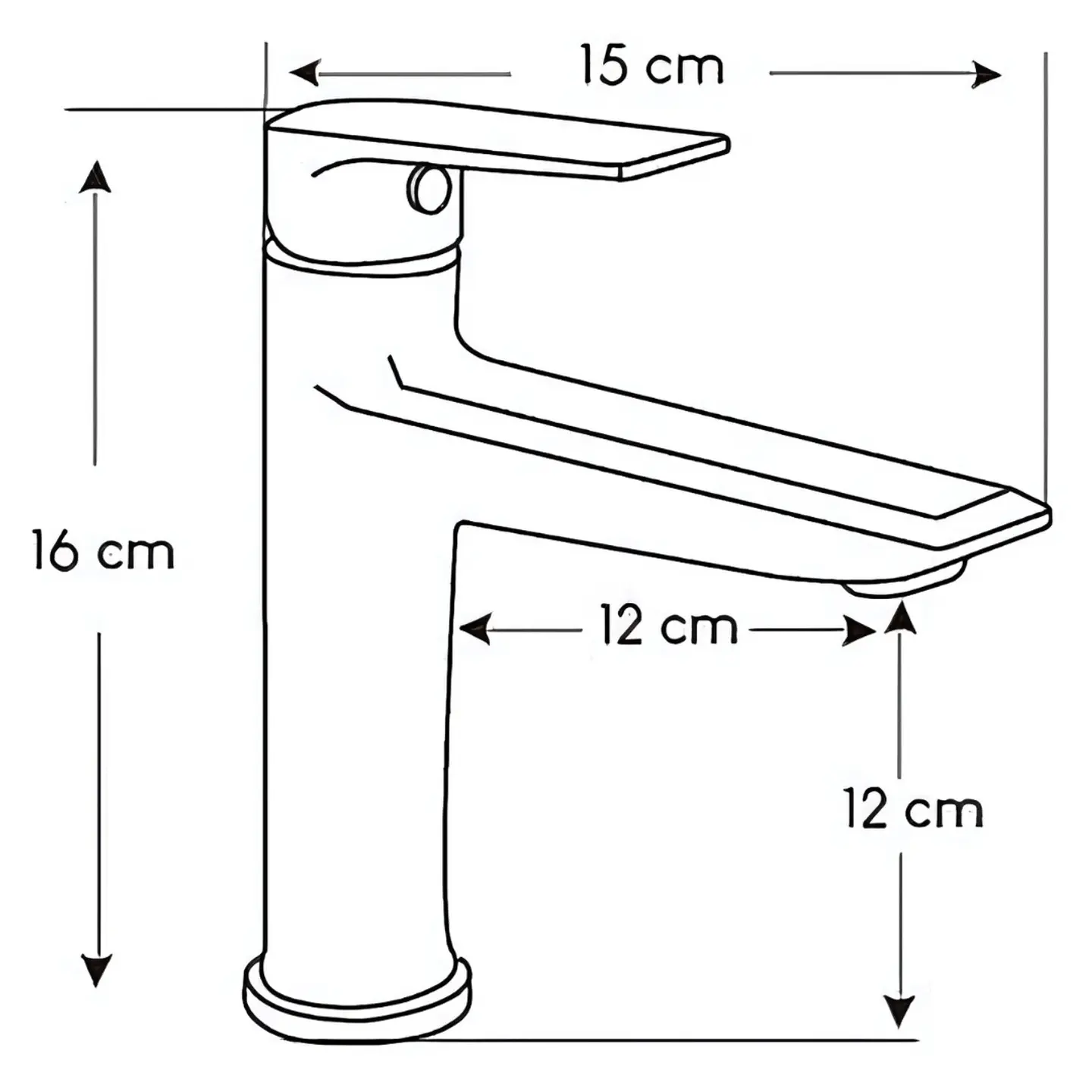 Llave de Agua Fría para Baño de Bronce Cromado Elegante 3