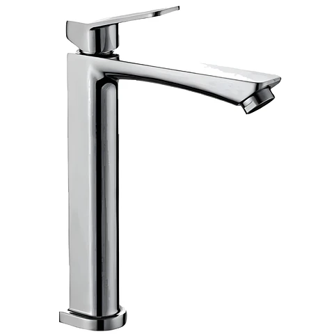 Llave Alta de Agua Fría de Bronce Cromado Sofisticado