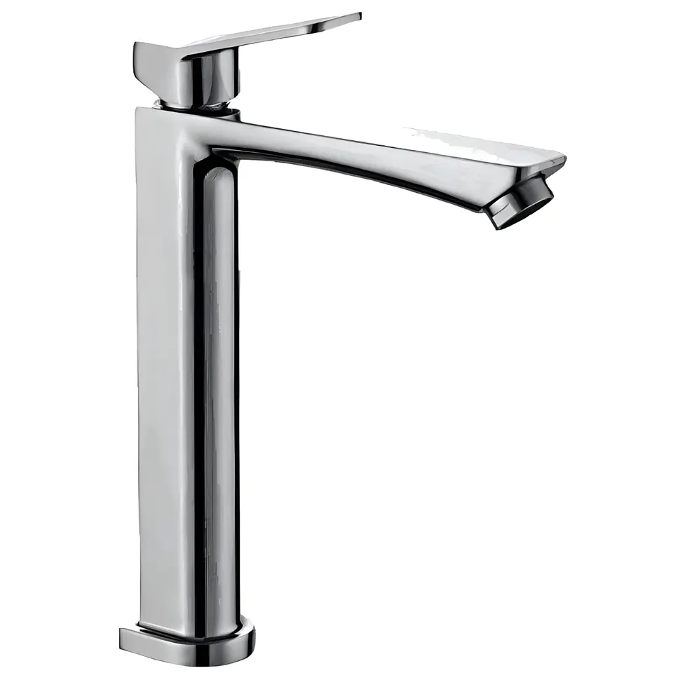 Llave Alta de Agua Fría de Bronce Cromado Sofisticado 1