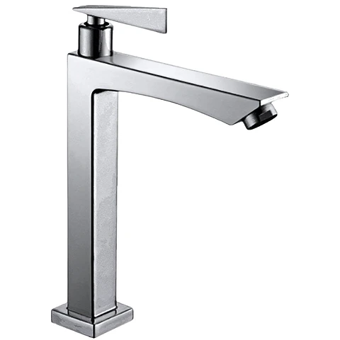 Llave Alta de Agua Fría de Bronce Cromado Funcional 