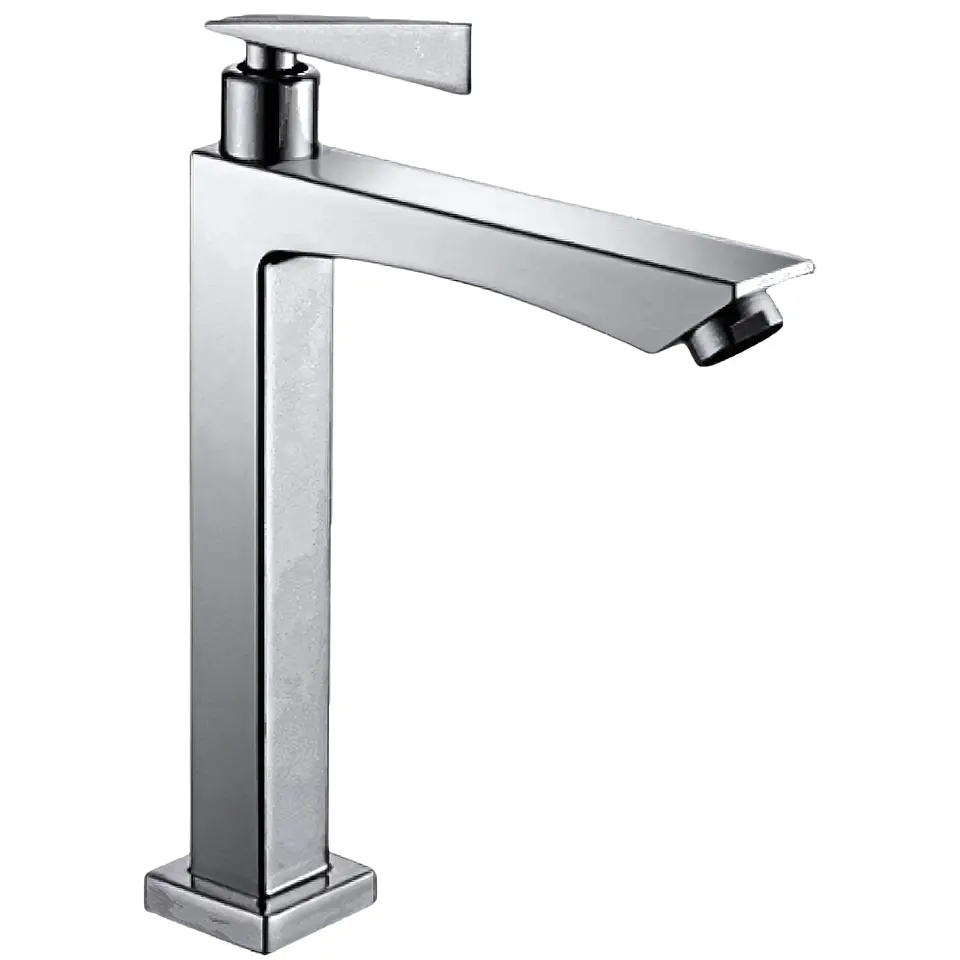 Llave Alta de Agua Fría de Bronce Cromado Funcional  1