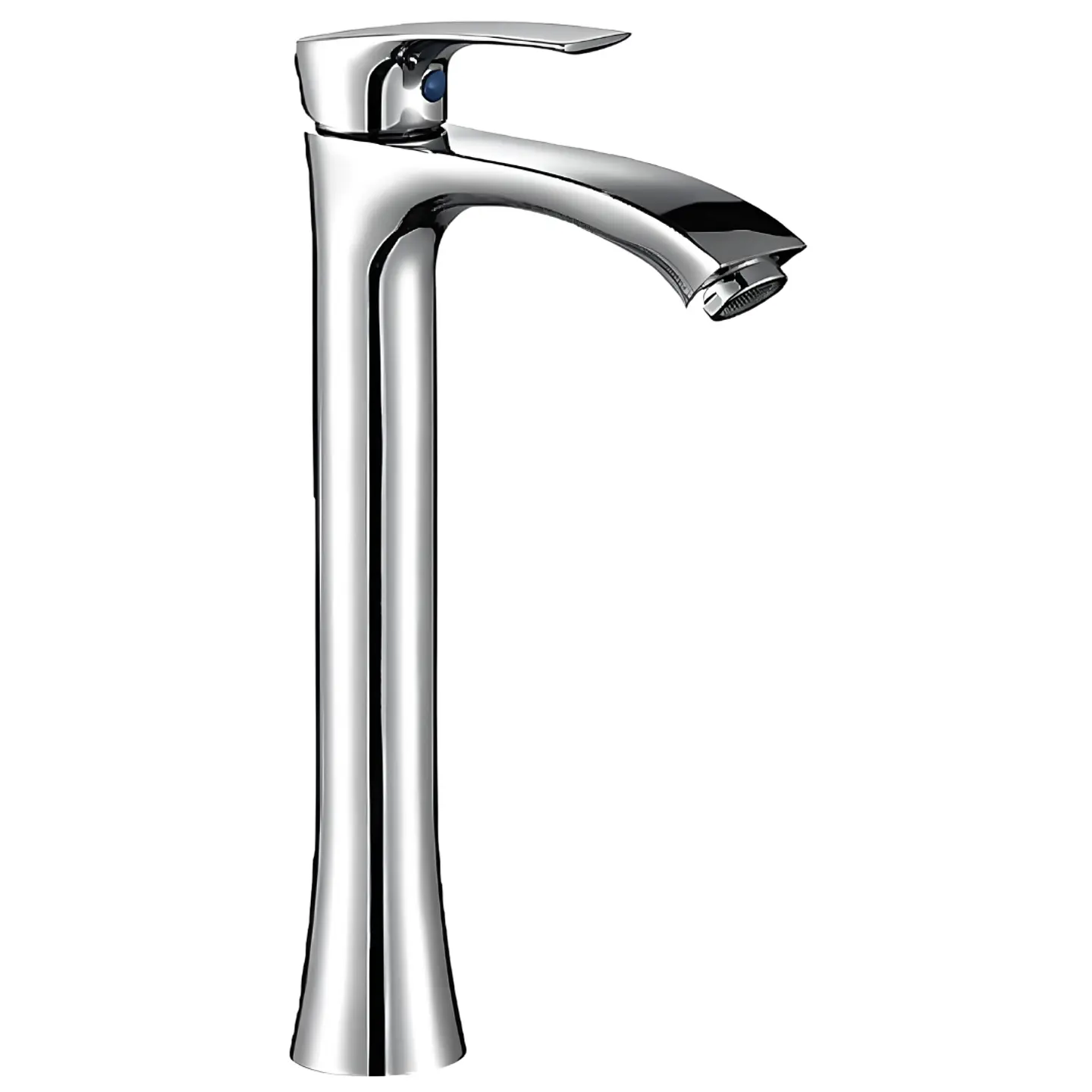 Llave Alta de Agua Fría para Baño de Bronce Cromado Estilizado 1