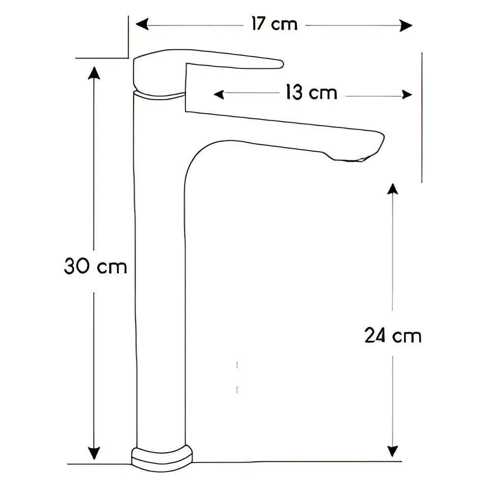 Llave Alta para Baño en Acero Inoxidable Negro Moderno y Resistente 3
