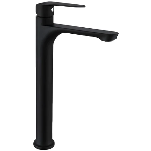Llave Alta para Baño en Acero Inoxidable Negro Moderno y Resistente