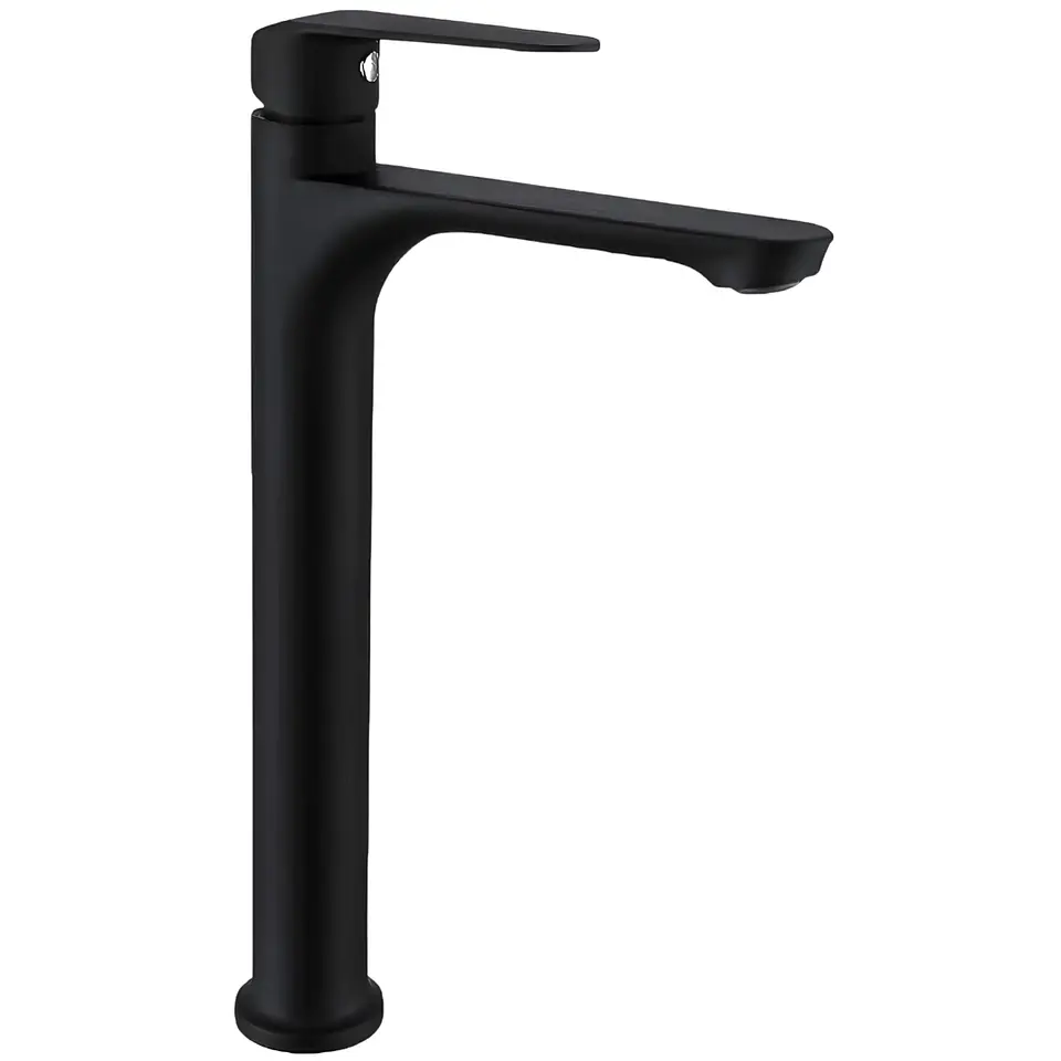 Llave Alta para Baño en Acero Inoxidable Negro Moderno y Resistente 1