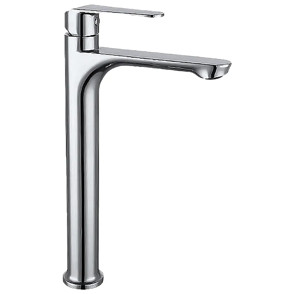 Llave Alta de Acero Inoxidable Bronce Cromado para Baño Moderna y Duradera 1