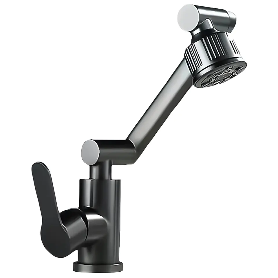 Mezcladora Alta para Lavatorio de Acero Inoxidable Satinado Sofisticado 1