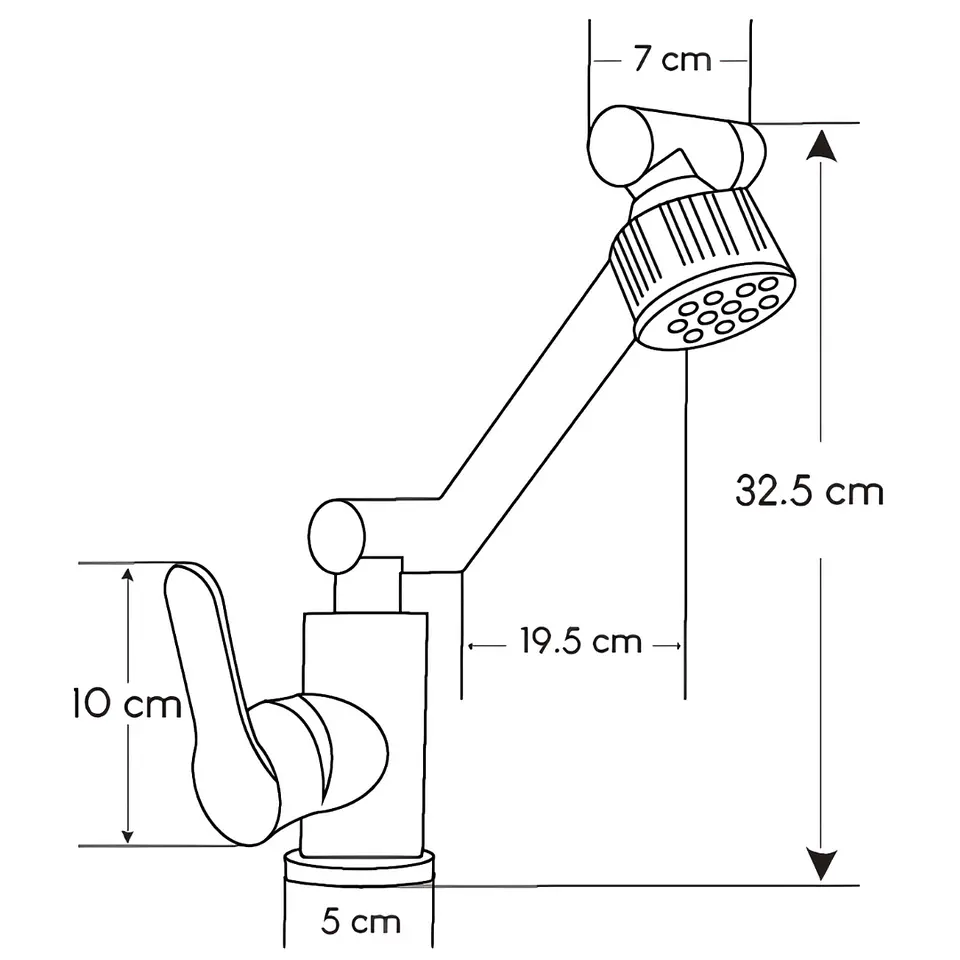 Mezcladora Alta para Lavatorio de Acero Inoxidable Satinado Sofisticado 6