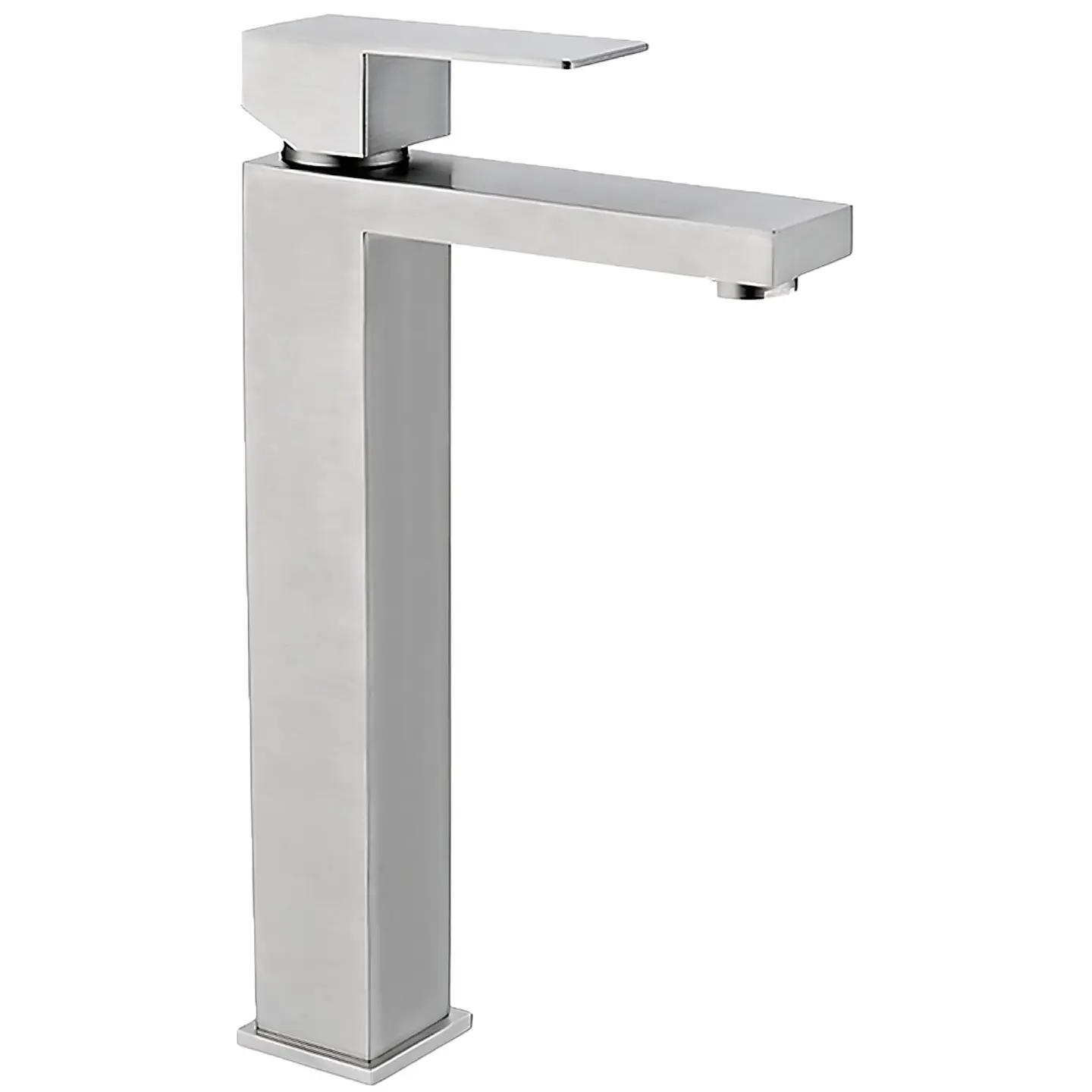 Mezcladora Alta para Lavatorio de Acero Inoxidable Satinado Elegante 1