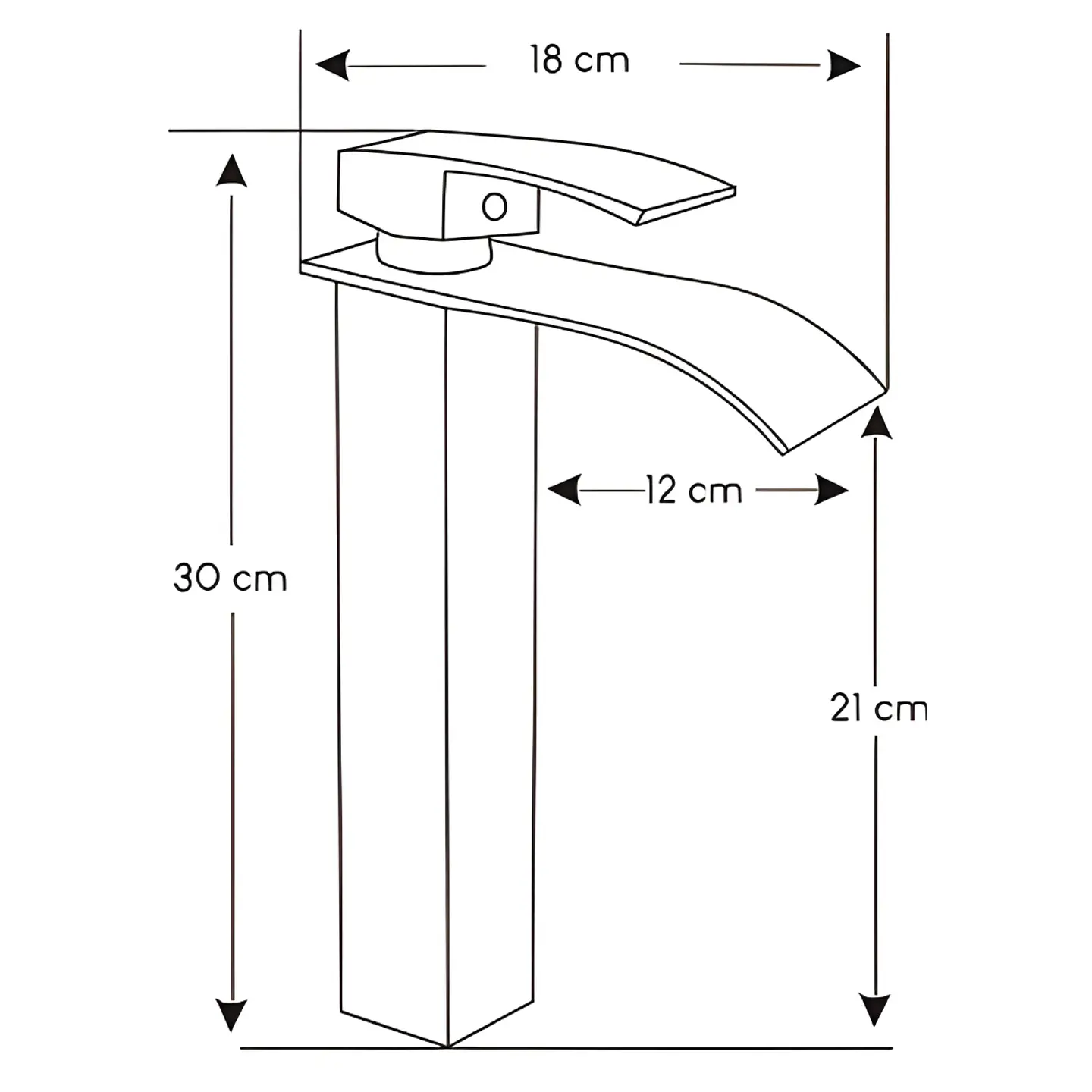 Mezcladora Alta de Lavabo de Acero Inoxidable Plomo Satinado Moderno 3
