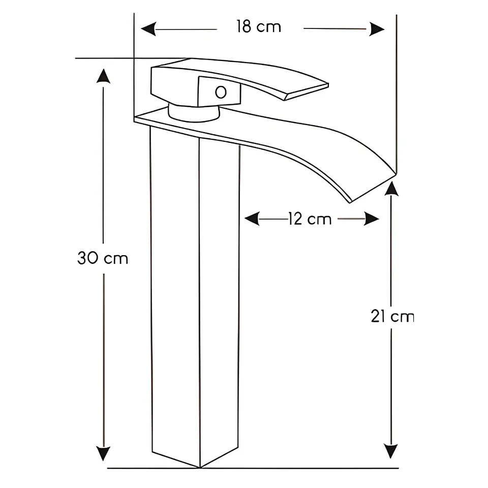 Mezcladora Alta de Lavabo de Acero Inoxidable Plomo Satinado Moderno 3