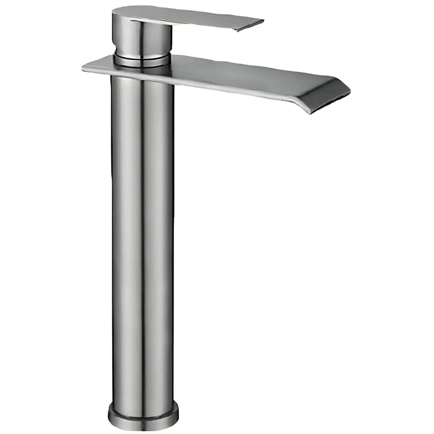 Mezcladora Alta para Lavabo de Acero Inoxidable Satinado Moderna 1