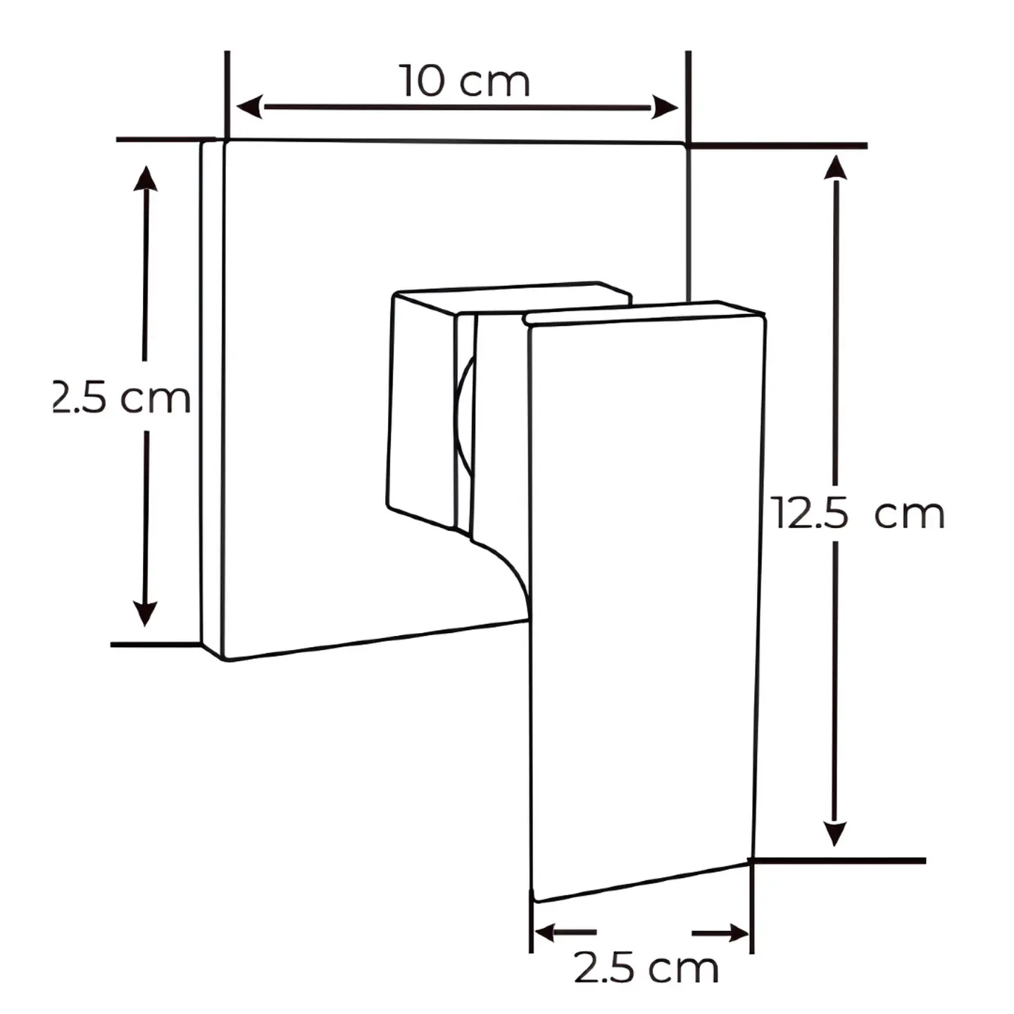 Llave para Ducha Monocomando de Acero Inoxidable Plateado Cromado 3