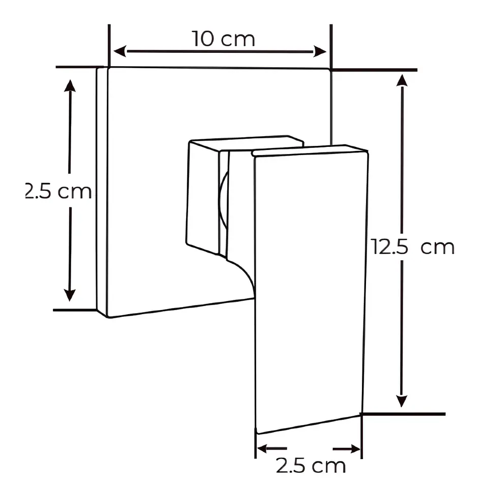 Llave para Ducha Monocomando de Acero Inoxidable Plateado Cromado 3
