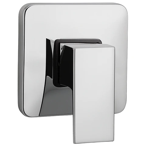 Llave para Ducha Monocomando de Acero Inoxidable Plateado Cromado