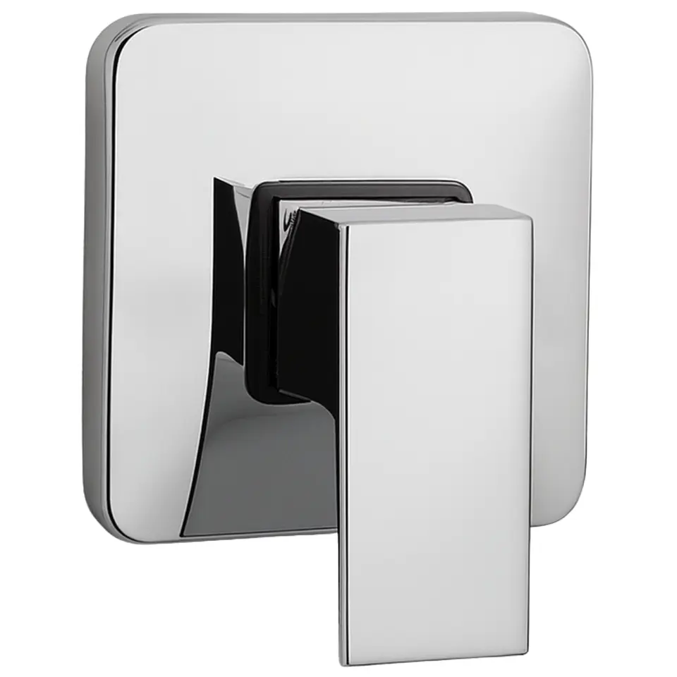Llave para Ducha Monocomando de Acero Inoxidable Plateado Cromado 1