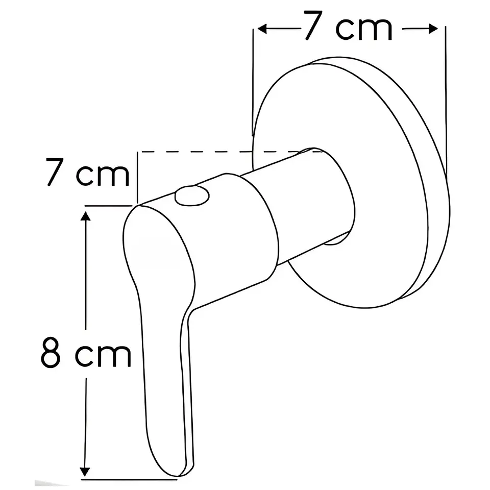 Llave para Ducha de Agua Fría de Acero Inoxidable Satinado Elegante 3