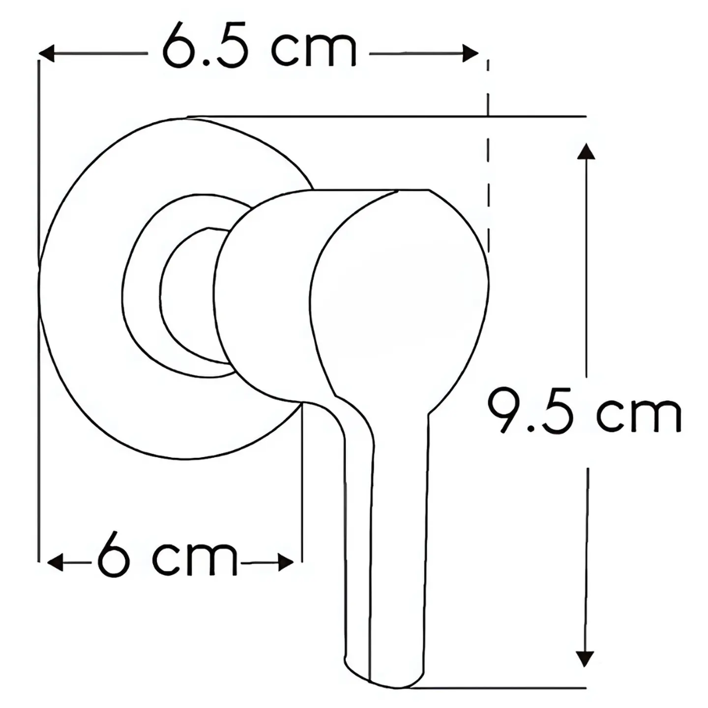 Llave para Ducha de Agua Fría de Bronce Negro Mate 3