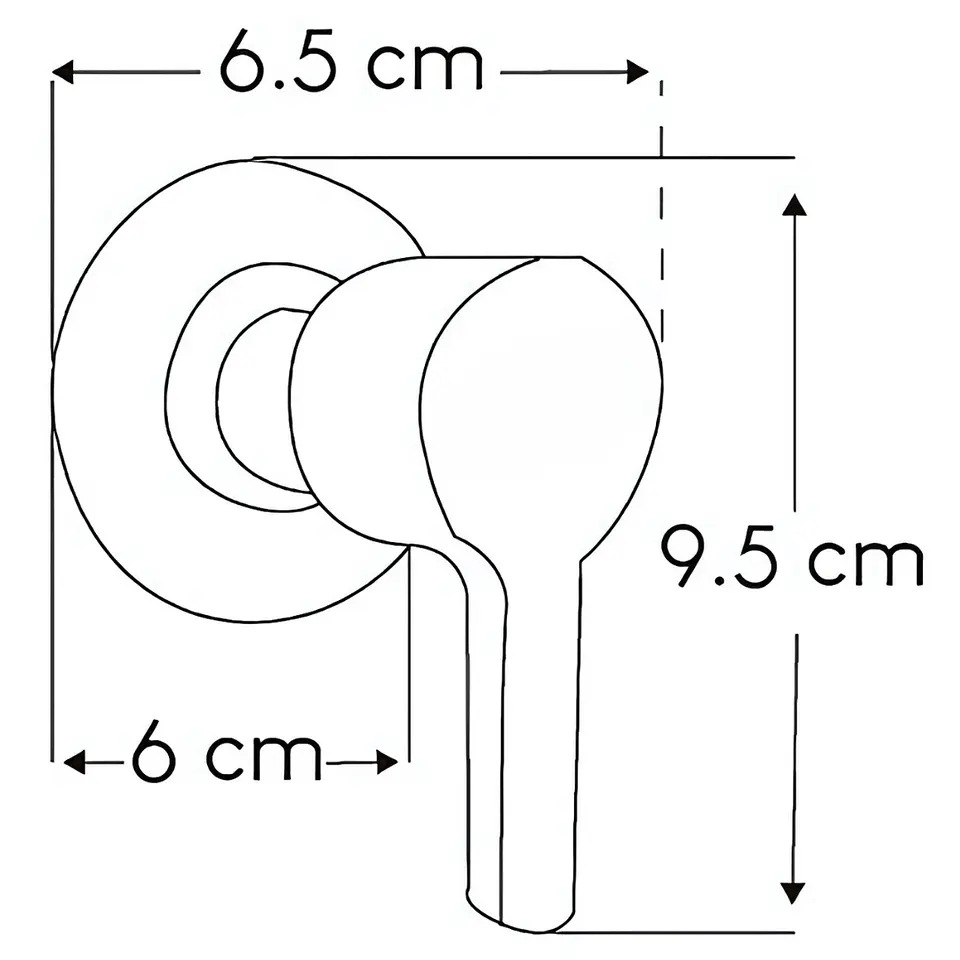 Llave para Ducha de Agua Fría de Bronce Negro Mate 3