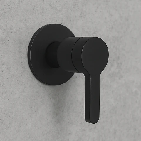Llave para Ducha de Agua Fría de Bronce Negro Mate