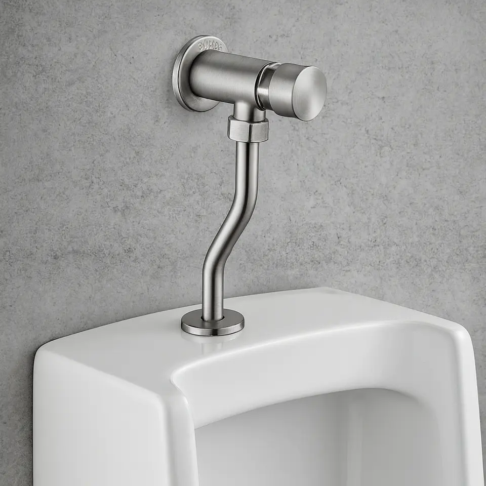 Llave Temporizado de Acero Inoxidable Satinado para Urinario 2
