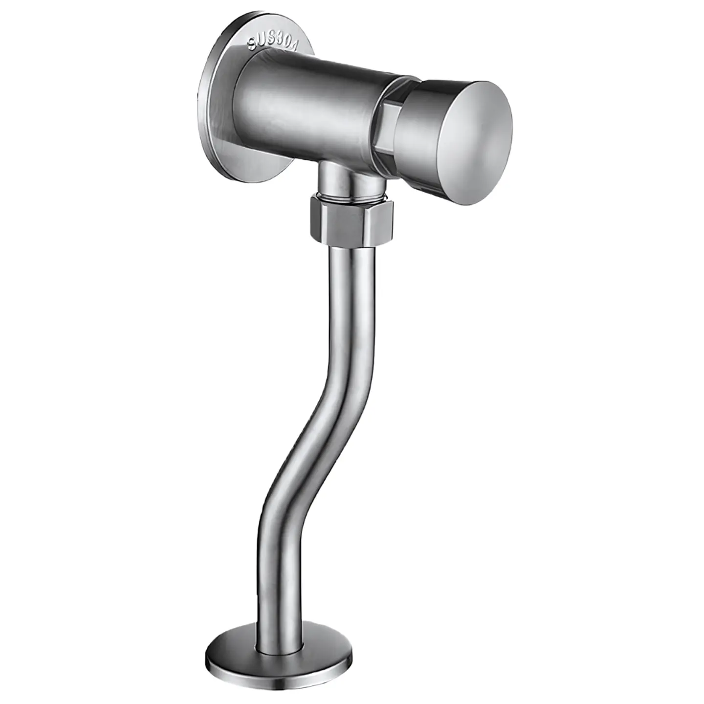 Llave Temporizado de Acero Inoxidable Satinado para Urinario 1