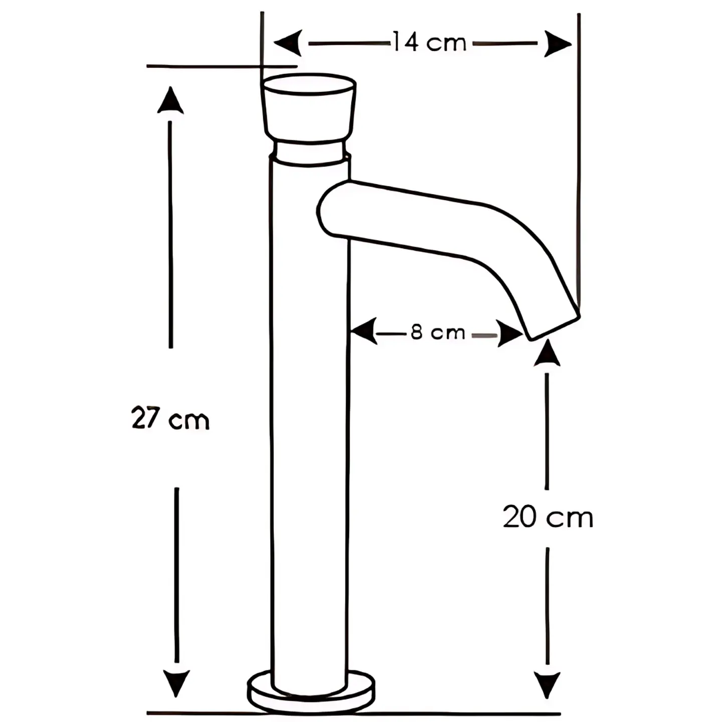 Llave Temporizada para Lavamanos de Acero Inoxidable 3