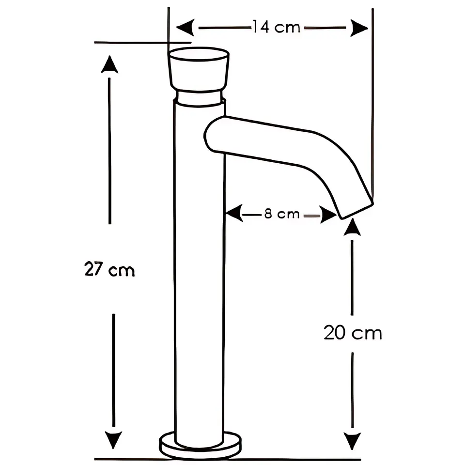 Llave Temporizada para Lavamanos de Acero Inoxidable 3