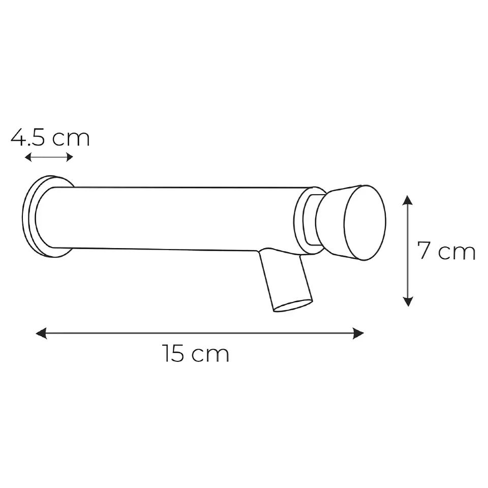 Llave Temporizada para Lavabo de Bronce Cromado Moderno 3