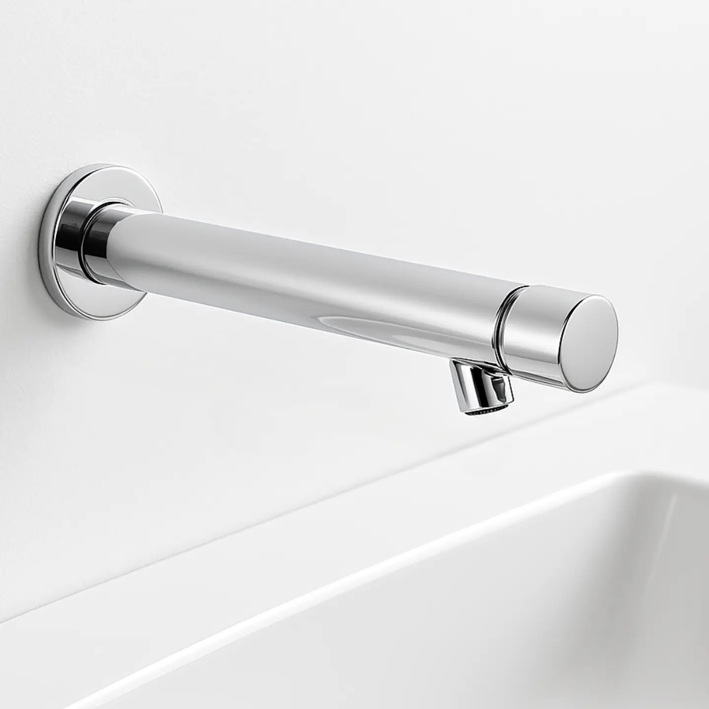 Llave Temporizada para Lavabo de Bronce Cromado Moderno 2