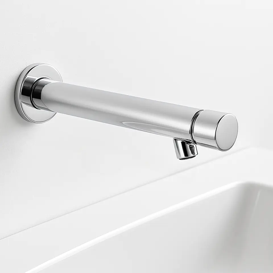 Llave Temporizada para Lavabo de Bronce Cromado Moderno 2