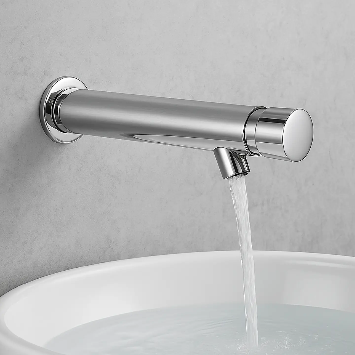Llave Temporizada para Lavabo de Bronce Cromado Elegante  2